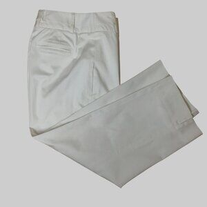 BOUTIQUE Minimalist Capri Pant 28 White Cotton Stretch Lined Resort Travel NWOT